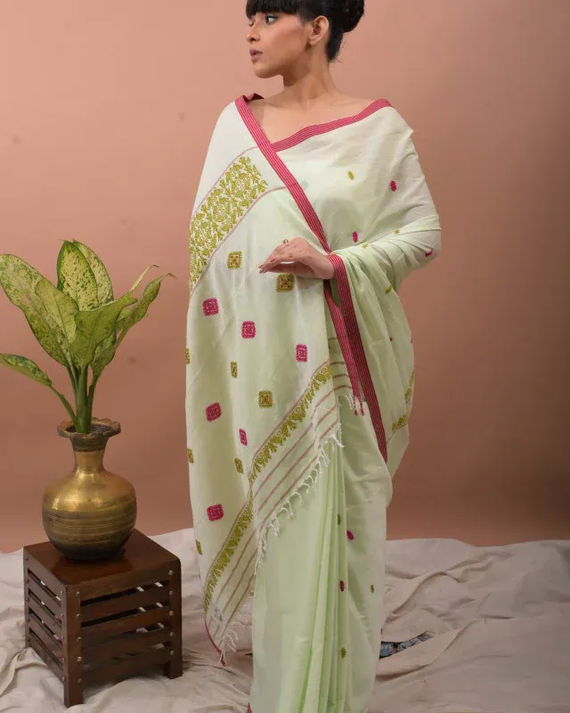Handwoven Muga Silk Assam Saree - Image 2